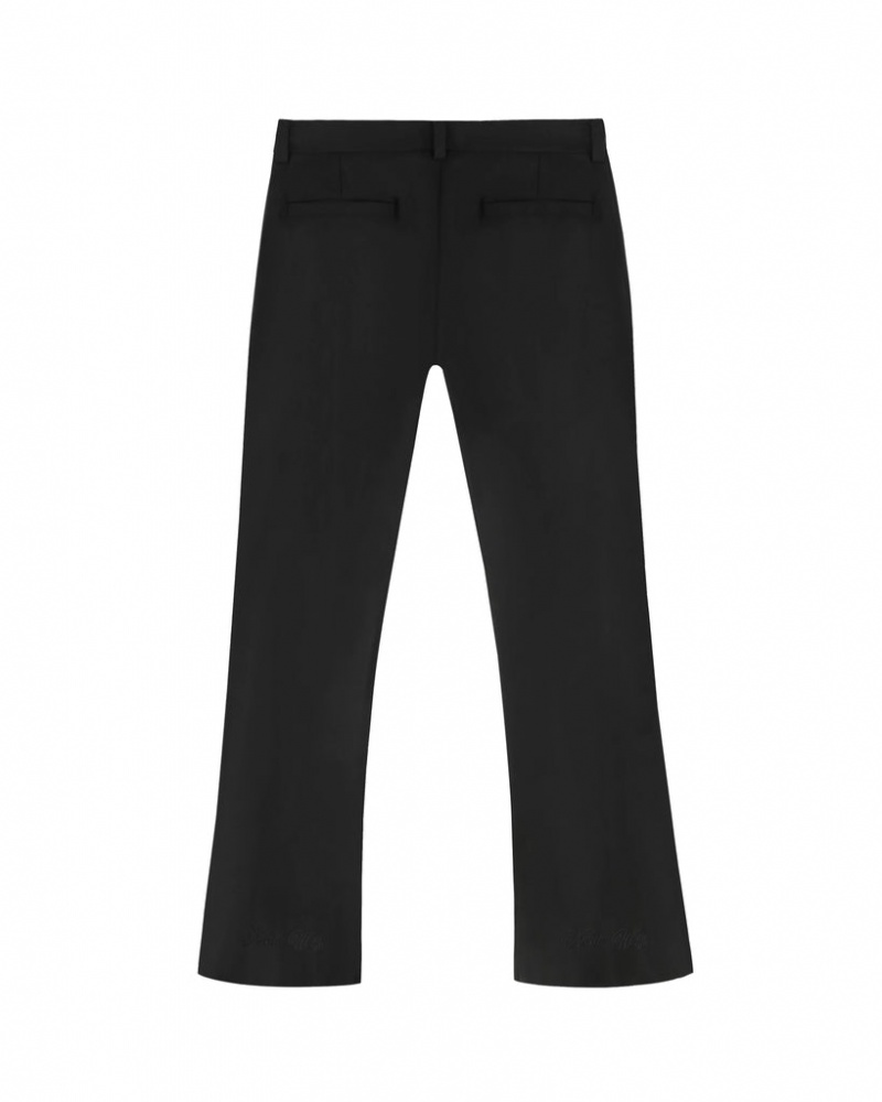 Naked Wolfe Flared Trousers Wool Men's Pants Black Singapore | J5V-7107