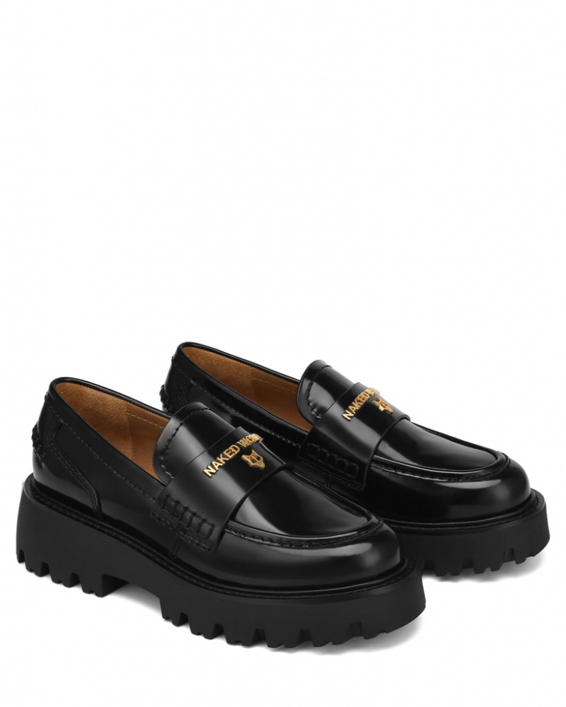 Naked Wolfe Flawed Box Women's Loafers Black Singapore | B5F-2721