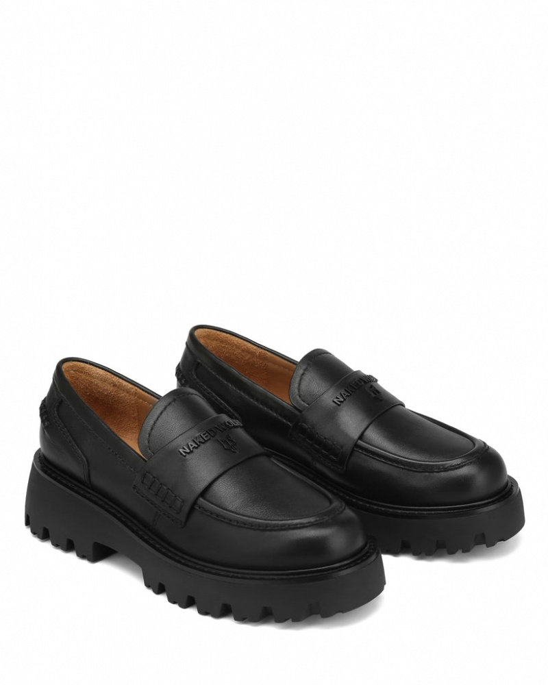 Naked Wolfe Flawed Women's Loafers Black Singapore | G5Q-5241