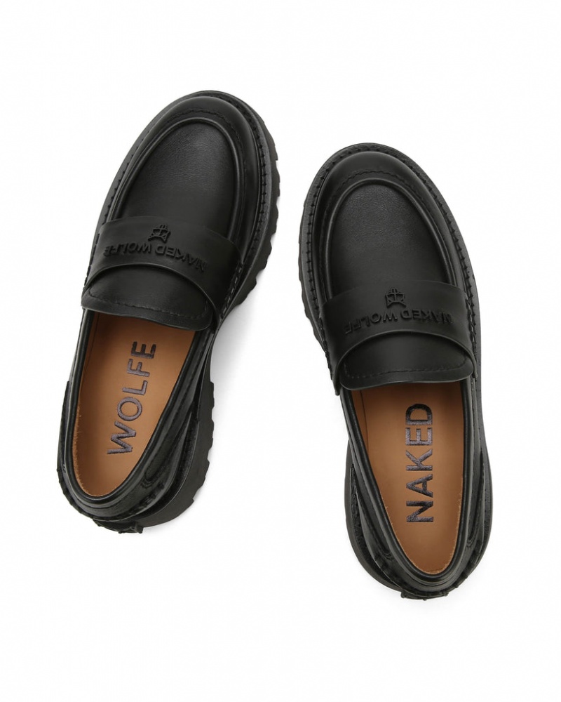 Naked Wolfe Flawed Women's Loafers Black Singapore | G5Q-5241