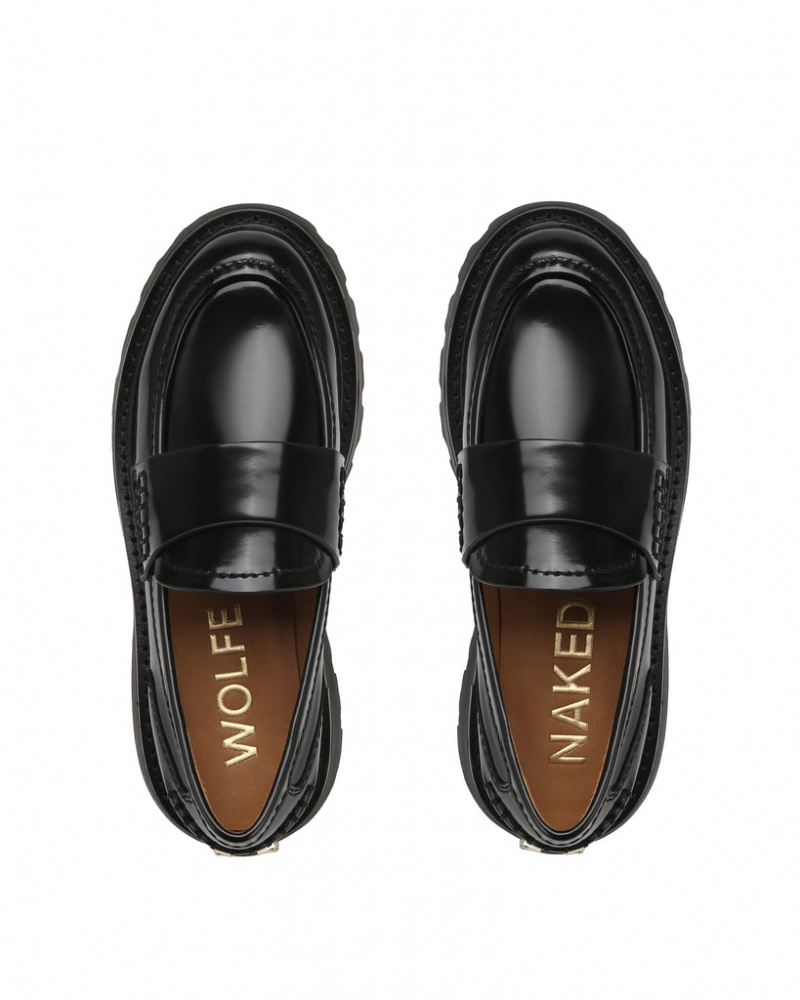 Naked Wolfe Flawless Box Women's Loafers Black Singapore | M7P-6953