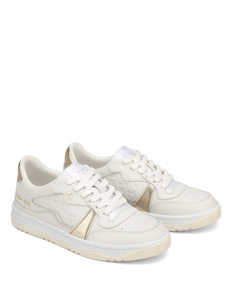 Naked Wolfe Flight Genysis Women's Sneakers White / Gold Singapore | B9H-5471