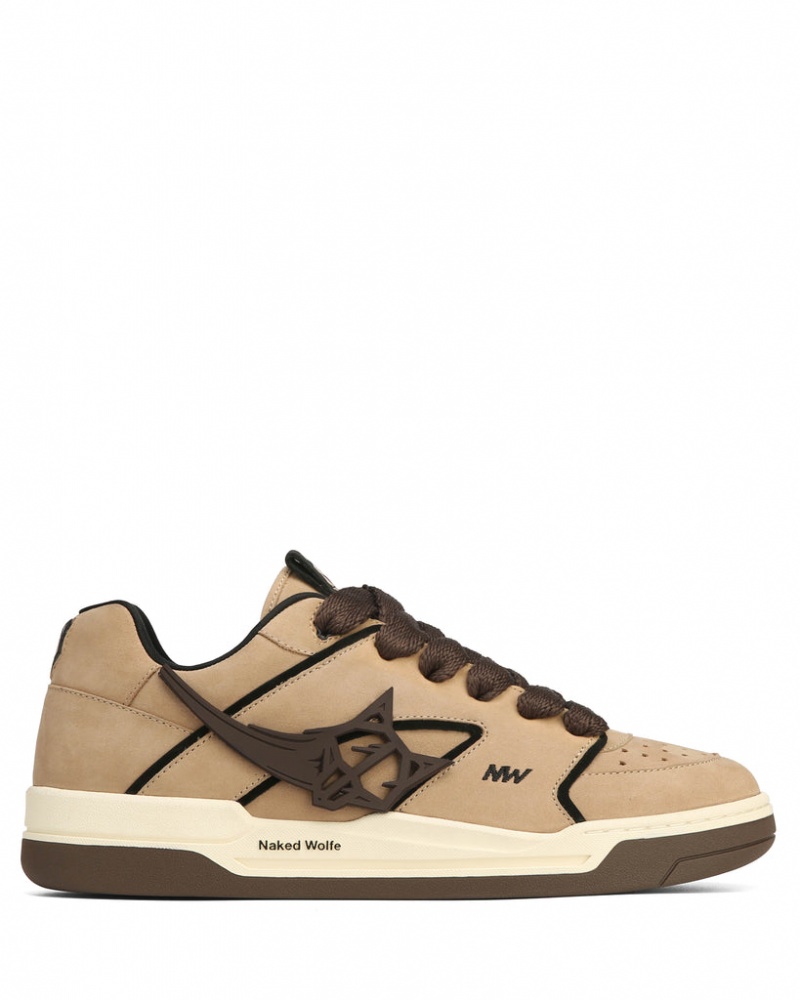 Naked Wolfe Horizon Men's Sneakers Brown Singapore | E1D-9554