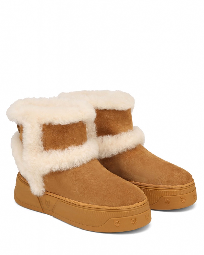 Naked Wolfe K-01 Shearling Men's Boots Brown Singapore | T5I-5760