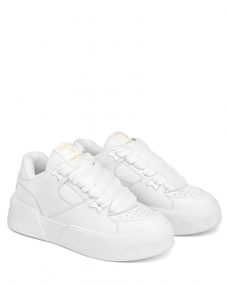 Naked Wolfe Kicky Men's Sneakers White Singapore | U1E-0033