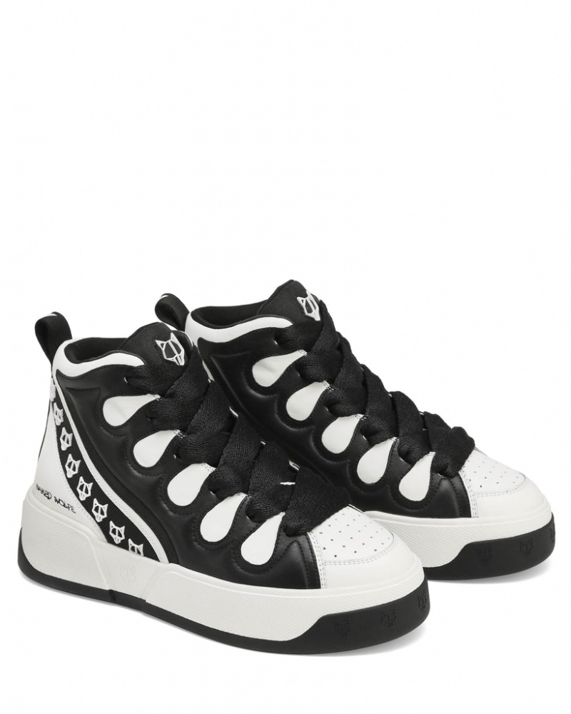 Naked Wolfe King Men's Sneakers Black / White Singapore | G3O-6571