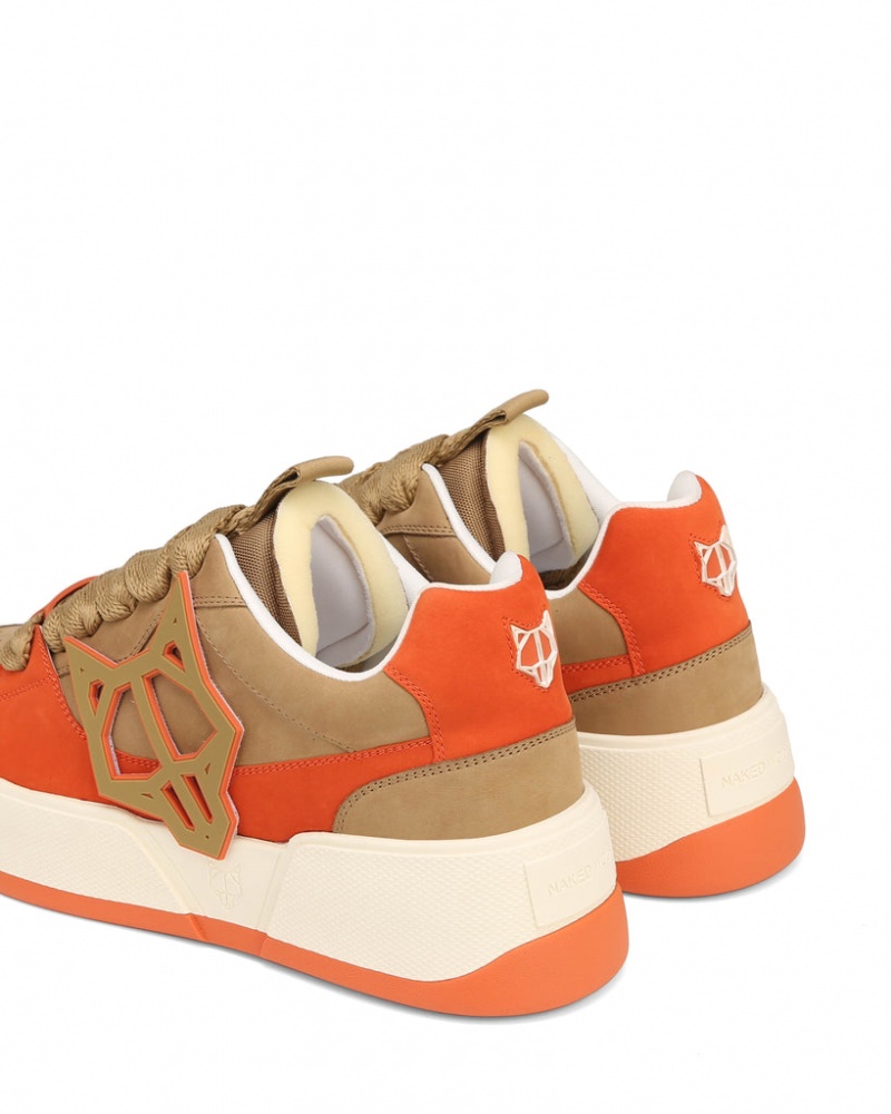 Naked Wolfe Kosa Creme Men's Sneakers Brown / Orange Singapore | L6T-6004