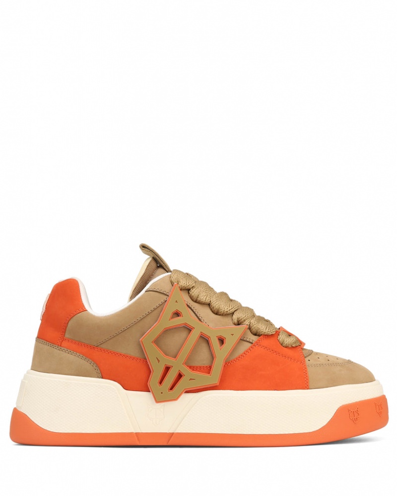 Naked Wolfe Kosa Creme Men\'s Sneakers Brown / Orange Singapore | L6T-6004