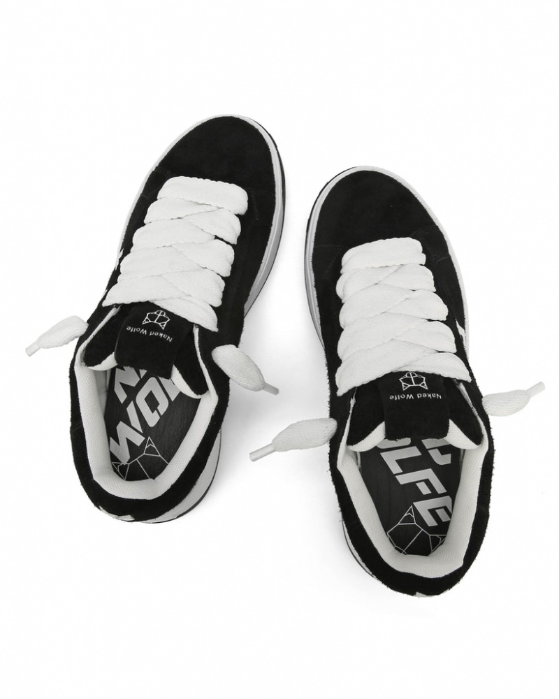 Naked Wolfe Kray Men's Sneakers Black / White Singapore | B4L-1023