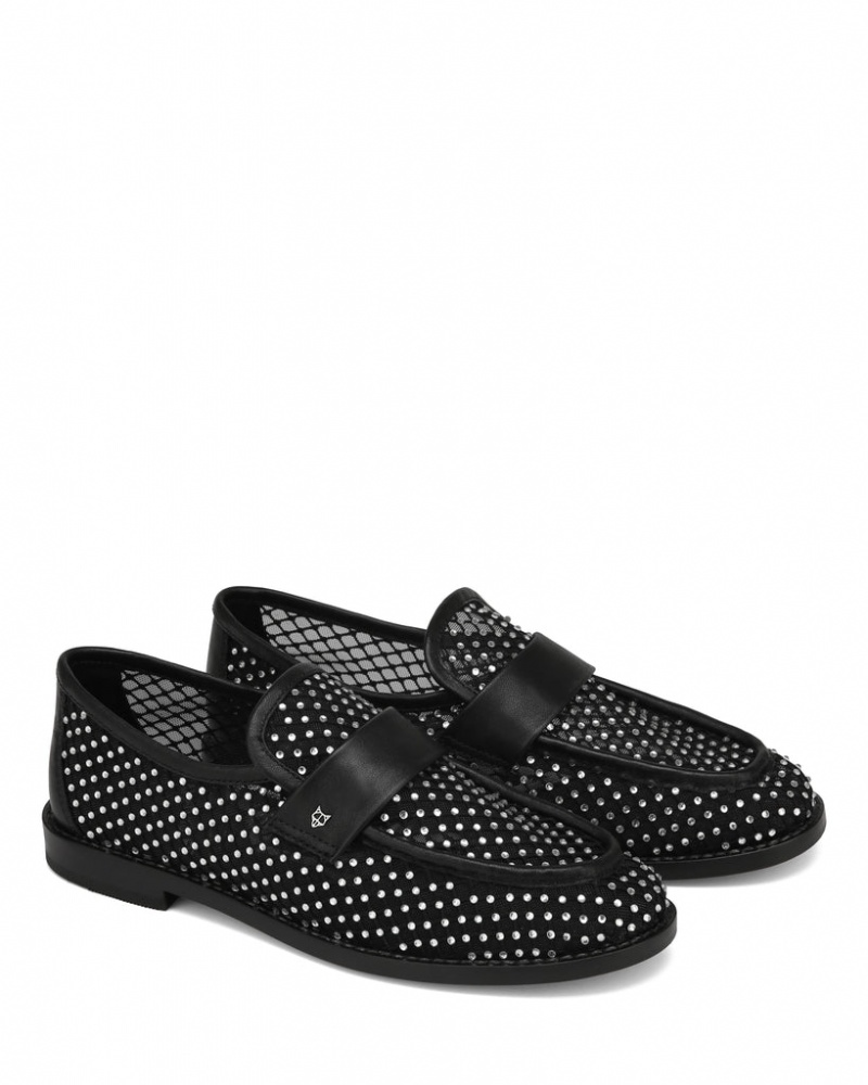 Naked Wolfe Lima Diamond Women's Loafers Black Singapore | G5N-2702