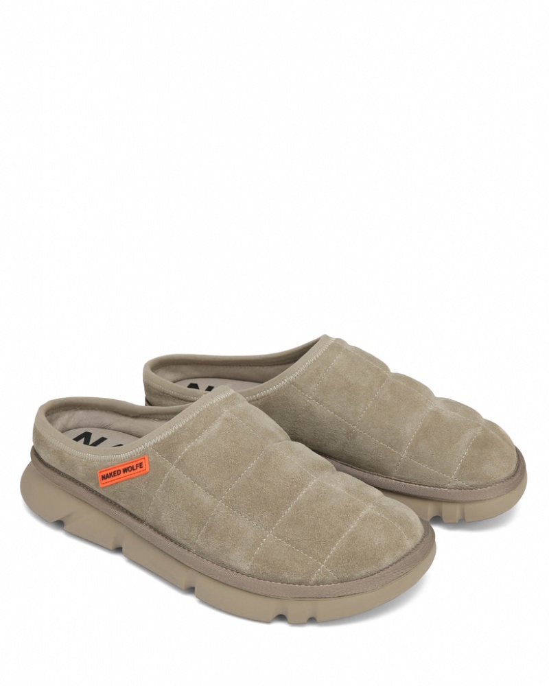 Naked Wolfe Montana Men's Slides Grey Singapore | Z9V-5122