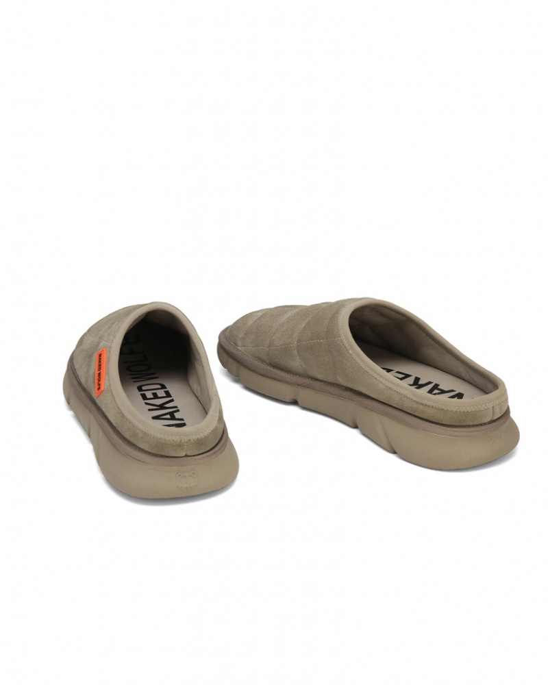 Naked Wolfe Montana Men's Slides Grey Singapore | Z9V-5122