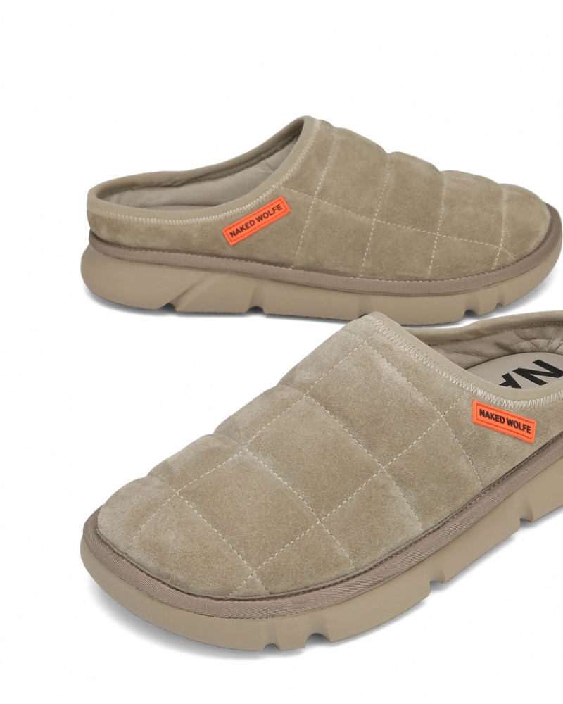 Naked Wolfe Montana Men's Slides Grey Singapore | Z9V-5122