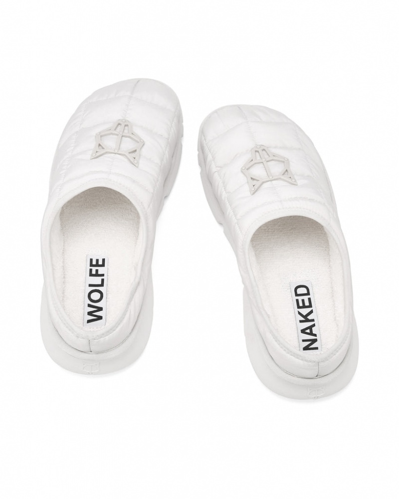 Naked Wolfe Montana Men's Slides White Singapore | F7D-8426