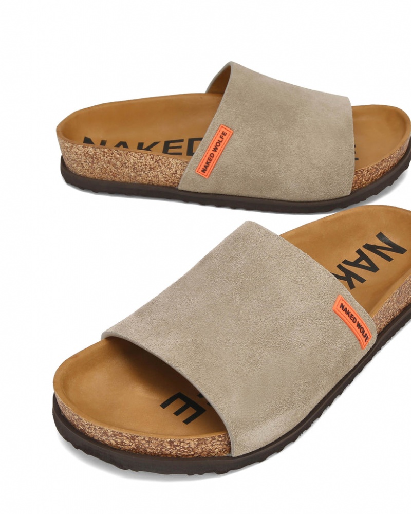 Naked Wolfe Moody Men's Slides Grey Singapore | J2B-4672