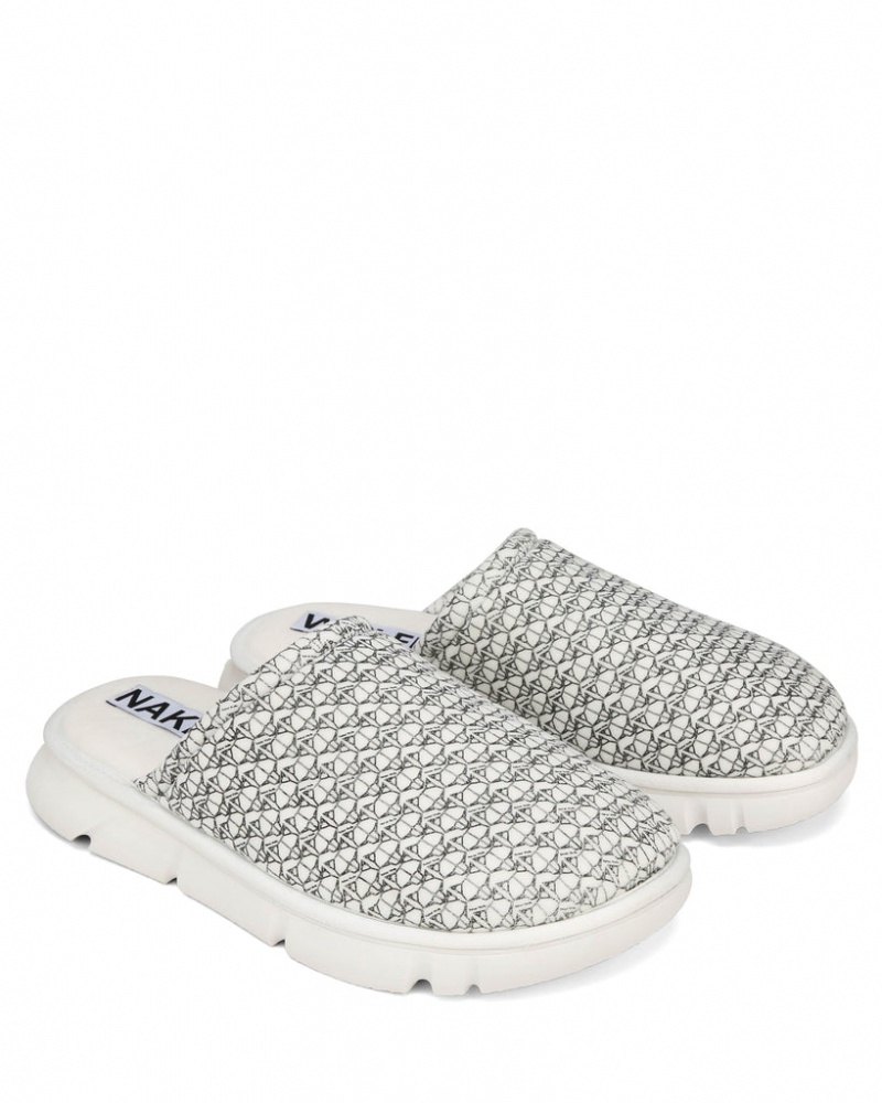 Naked Wolfe Ohio Men's Slides White Singapore | Q9F-1743