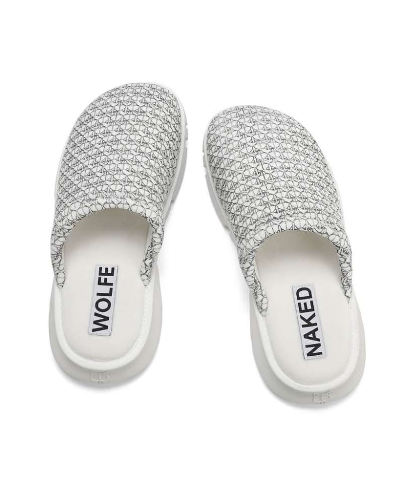 Naked Wolfe Ohio Men's Slides White Singapore | Q9F-1743