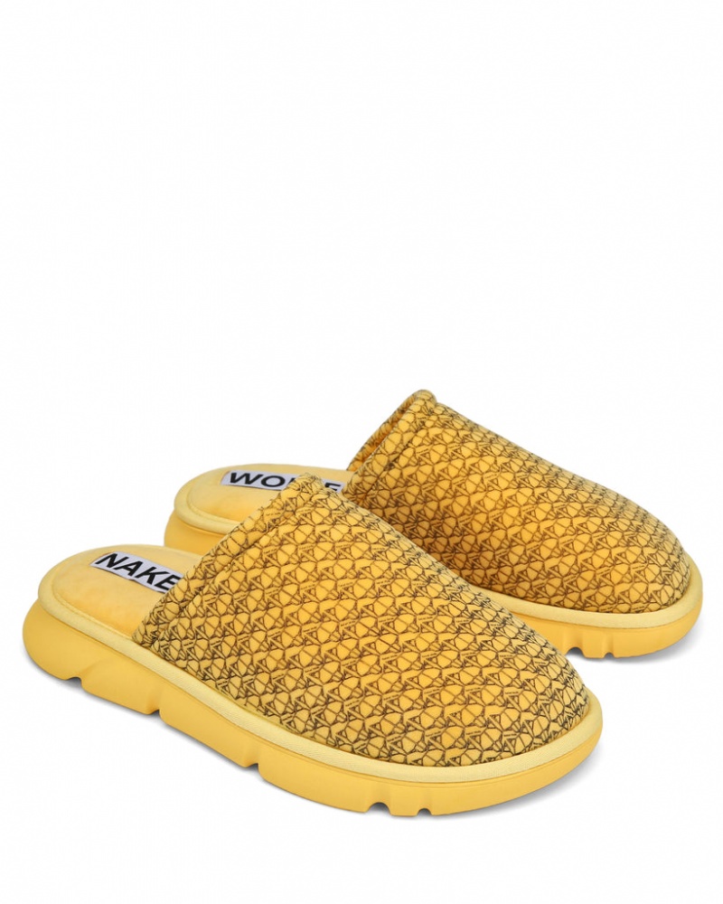 Naked Wolfe Ohio Men's Slides Yellow Singapore | E2H-4829