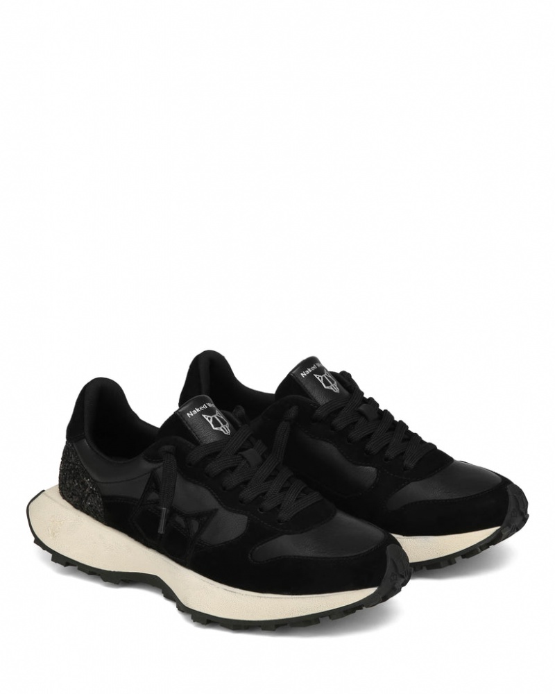 Naked Wolfe Paint Sheep Women's Sneakers Black Singapore | Z4N-8513