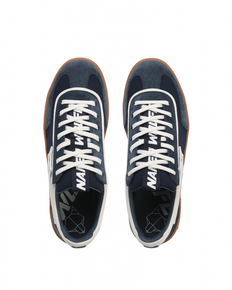 Naked Wolfe Palm Men's Sneakers Navy Singapore | W7J-6117