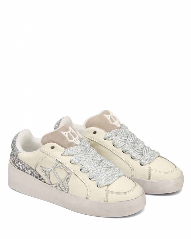 Naked Wolfe Ram Women's Sneakers White / Silver Singapore | H2X-3007