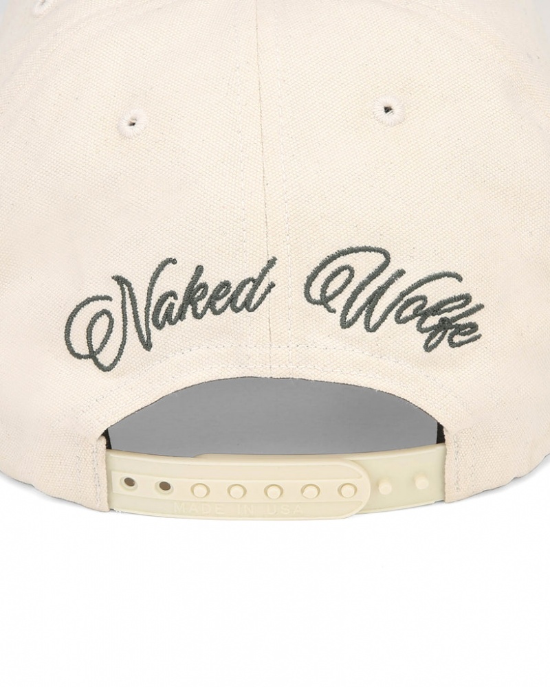 Naked Wolfe Signature Unconstructed Cap Men's Hats Beige Singapore | O6L-8438