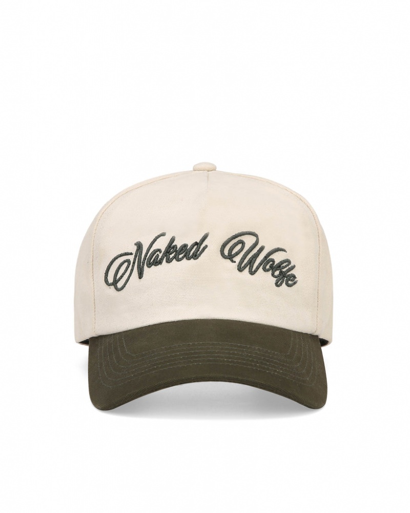 Naked Wolfe Signature Unconstructed Cap Men\'s Hats Beige Singapore | O6L-8438