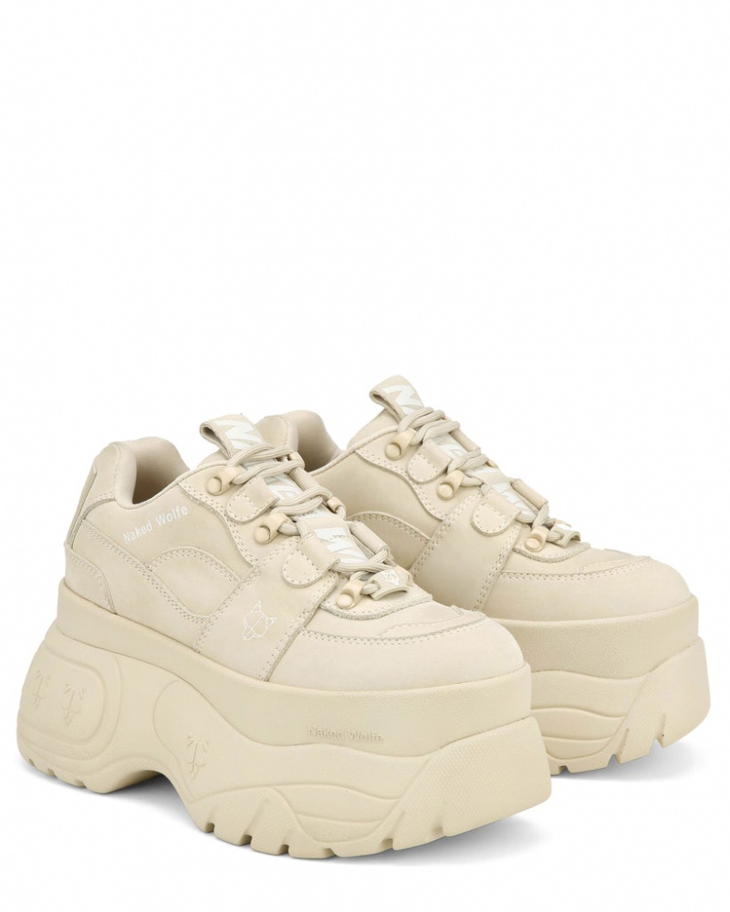 Naked Wolfe Sinner Women's Sneakers Beige Singapore | K6A-5335