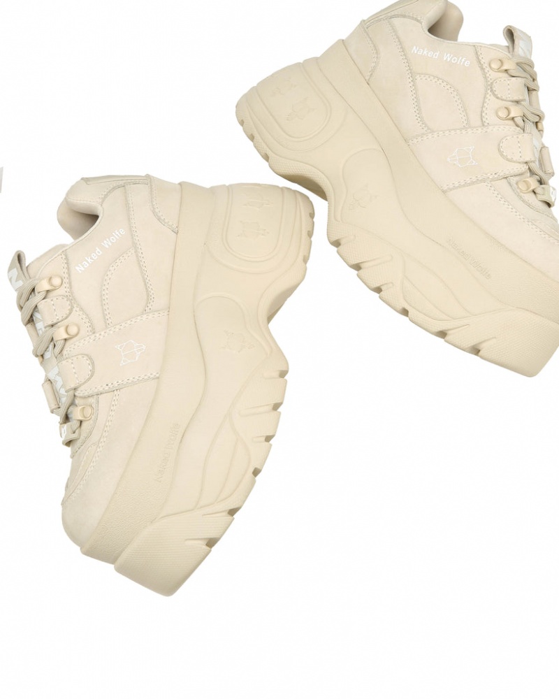 Naked Wolfe Sinner Women's Sneakers Beige Singapore | K6A-5335