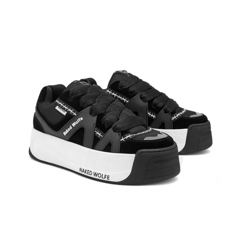 Naked Wolfe Slide Men's Sneakers Black Singapore | Q4J-3641