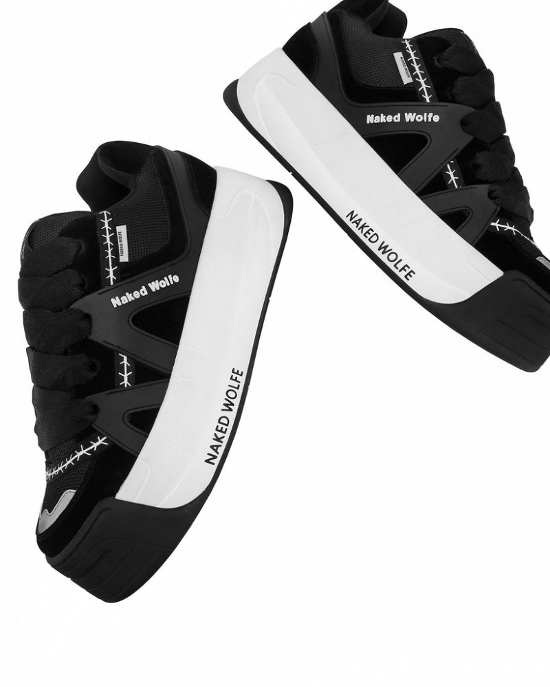 Naked Wolfe Slide Men's Sneakers Black Singapore | Q4J-3641