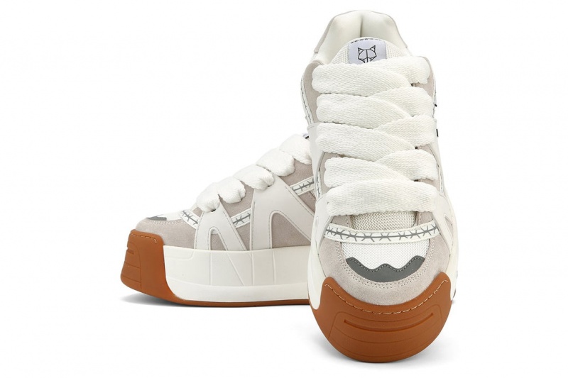 Naked Wolfe Slide Men's Sneakers White Singapore | S2A-5284