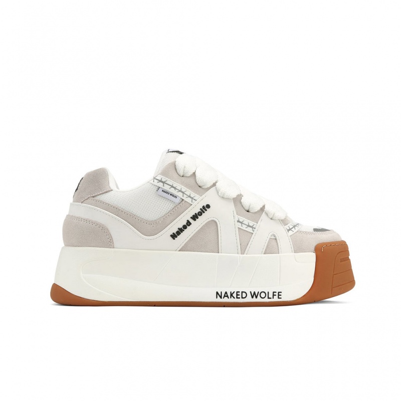 Naked Wolfe Slide Men's Sneakers White Singapore | S2A-5284