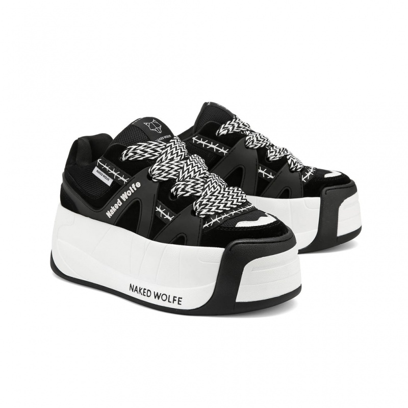 Naked Wolfe Slider Women's Sneakers Black Singapore | J4Q-9888