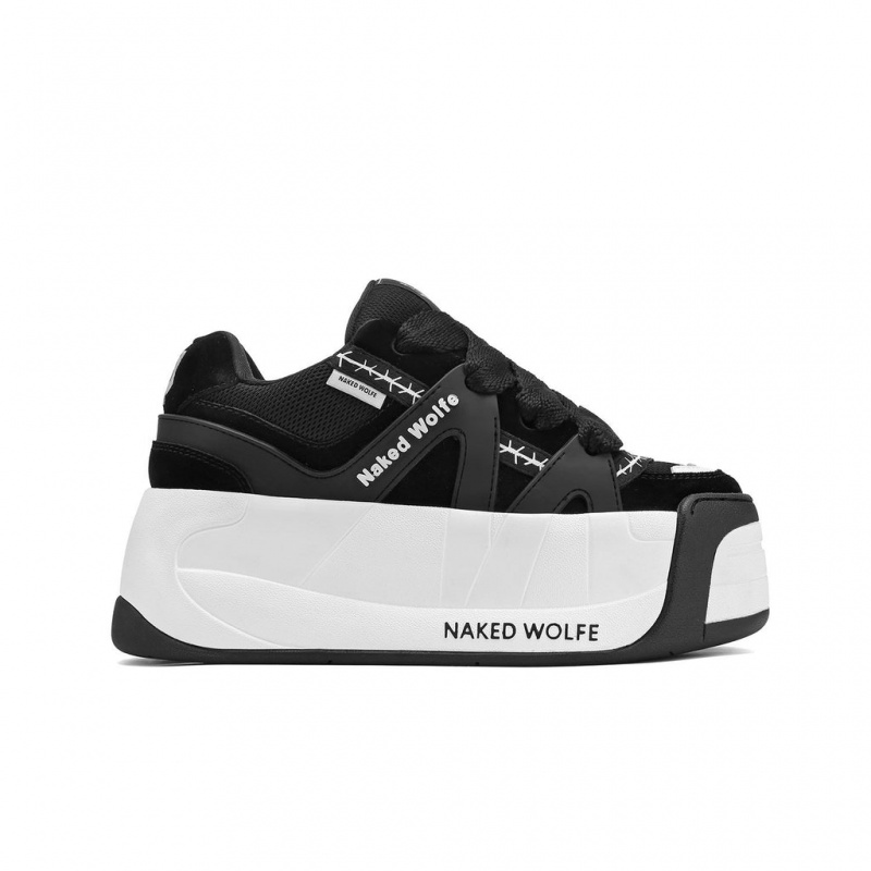 Naked Wolfe Slider Women's Sneakers Black Singapore | J4Q-9888