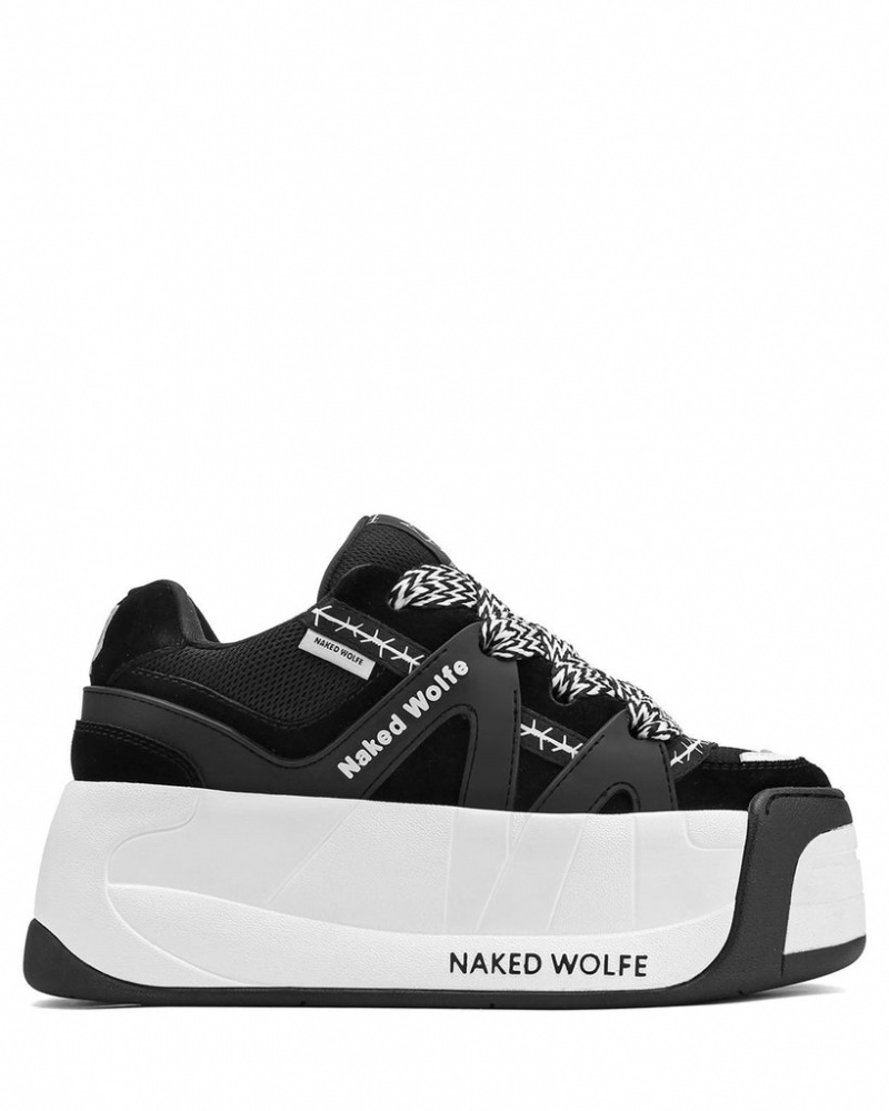 Naked Wolfe Slider Women\'s Sneakers Black Singapore | J4Q-9888