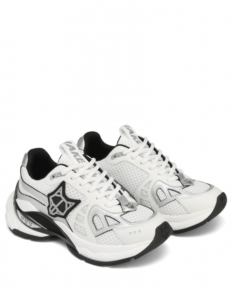 Naked Wolfe Smash Women's Sneakers White / Silver Singapore | U4R-1100