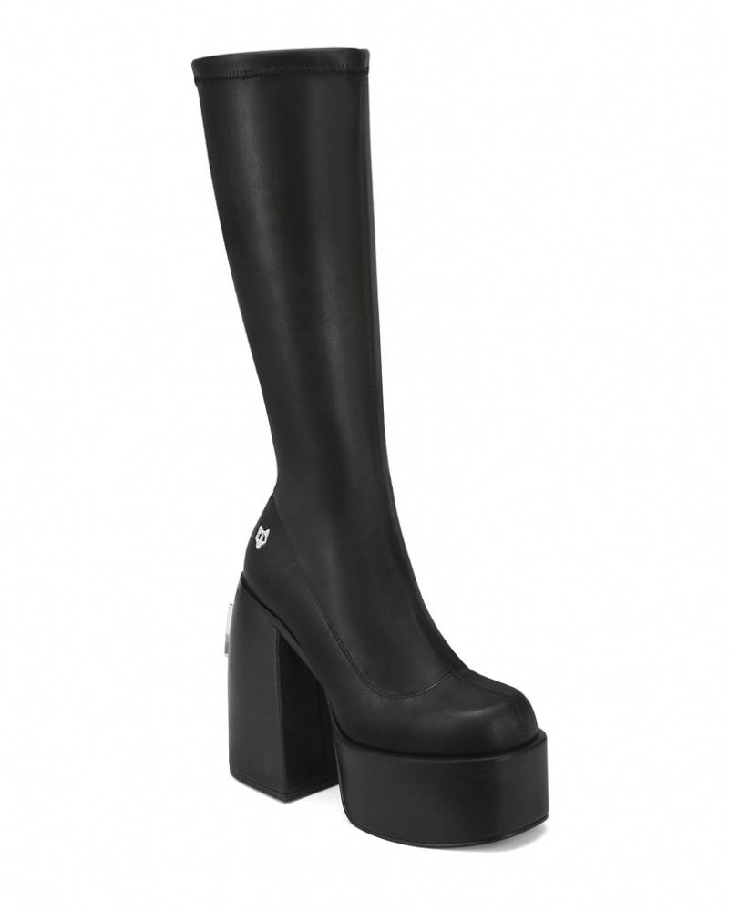 Naked Wolfe Spice Stretch Women's Boots Black Singapore | K0X-4460