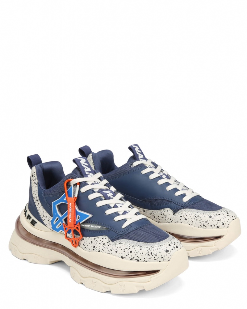 Naked Wolfe Spring Men's Sneakers Deep Blue Singapore | M0F-2096