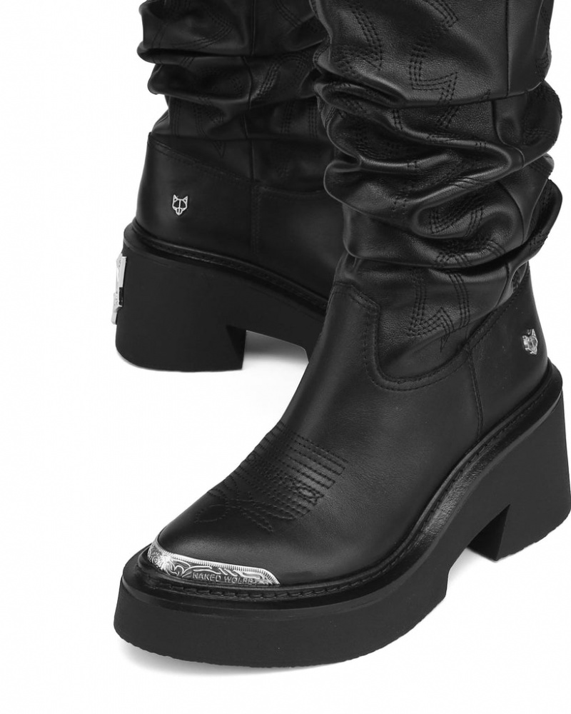 Naked Wolfe Stable Women's Boots Black Singapore | N6O-1947