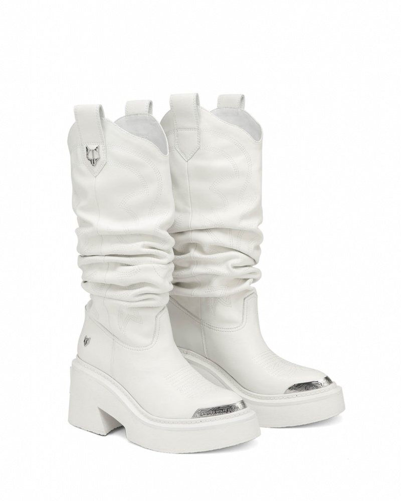 Naked Wolfe Stable Women's Boots White Singapore | N6B-7017