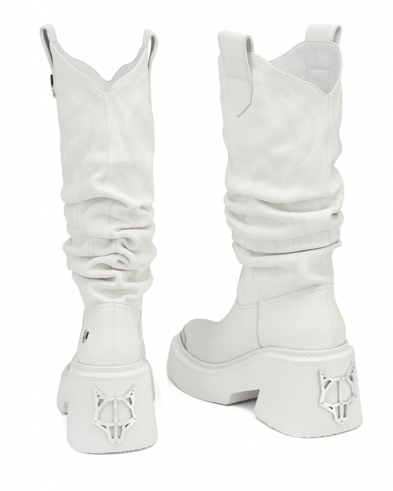 Naked Wolfe Stable Women's Boots White Singapore | N6B-7017