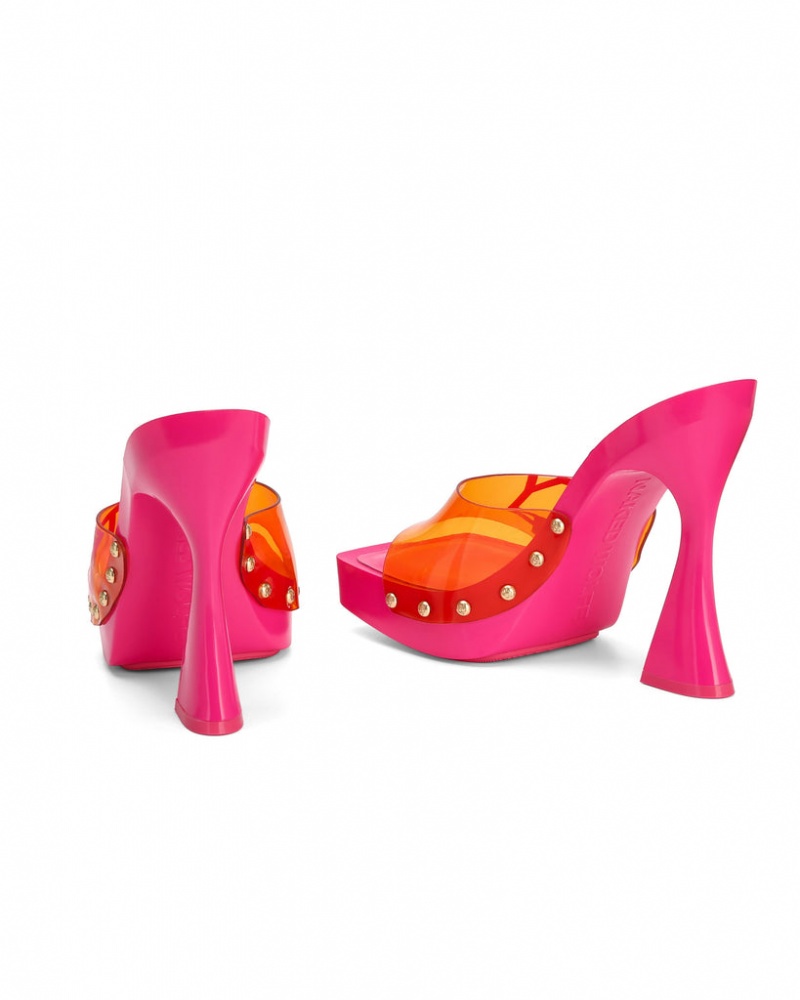 Naked Wolfe Sunday Women's Heels Pink / Orange Singapore | P4Q-8235