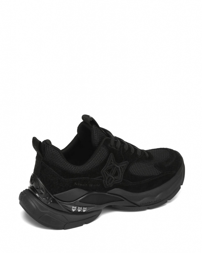 Naked Wolfe Super Double Women's Sneakers Black Singapore | B4S-6550