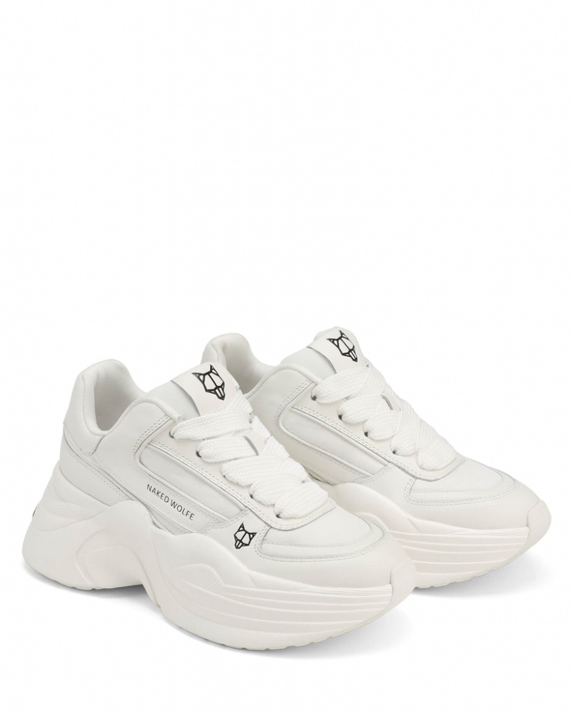 Naked Wolfe Temple Women's Sneakers White Singapore | D6X-2374