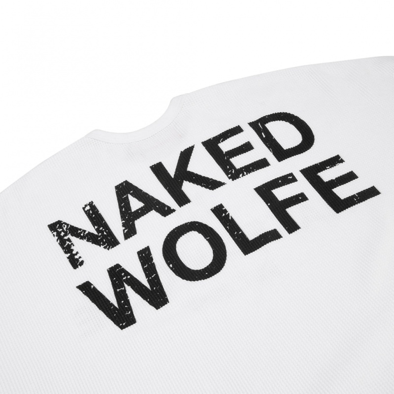 Naked Wolfe Thermal Men's Sweatshirts White Singapore | E8G-0533