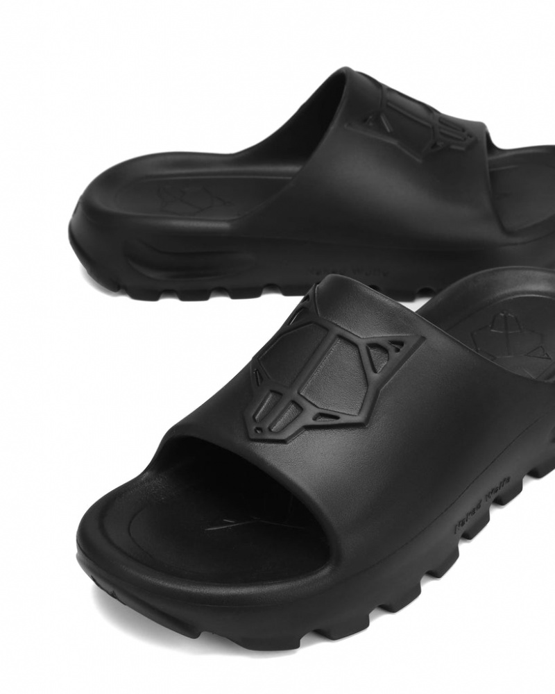 Naked Wolfe Tommy Men's Slides Black Singapore | O2F-2055