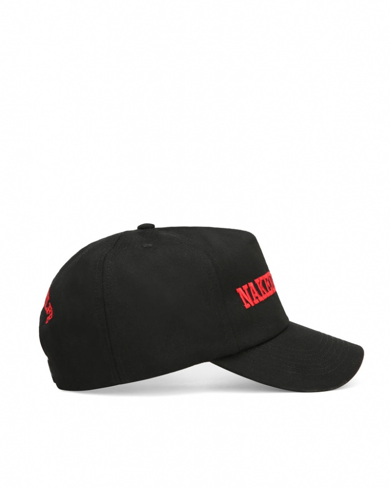 Naked Wolfe Varsity Unconstructed Cap Men's Hats Black / Red Singapore | I7C-3688