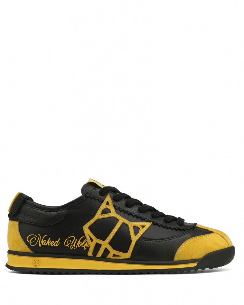 Naked Wolfe Vital Women\'s Sneakers Black / Yellow Singapore | S4I-5454