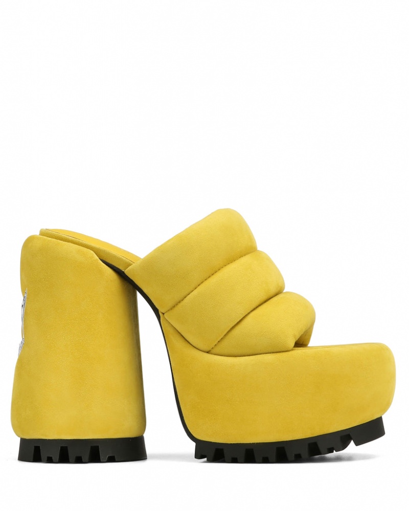 Naked Wolfe Wild Women's Heels Yellow Singapore | X2T-8235